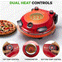 Pyle - NCPZTP120RD , Kitchen & Cooking , Ovens & Cookers , Countertop Pizza Maker - Electric Pizza Oven with Temperature Controls, Window and Thermometer (Red)