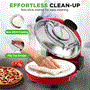 Pyle - NCPZTP120RD , Kitchen & Cooking , Ovens & Cookers , Countertop Pizza Maker - Electric Pizza Oven with Temperature Controls, Window and Thermometer (Red)
