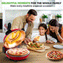 Pyle - NCPZTP120RD , Kitchen & Cooking , Ovens & Cookers , Countertop Pizza Maker - Electric Pizza Oven with Temperature Controls, Window and Thermometer (Red)