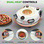 Pyle - NCPZTP120WT , Kitchen & Cooking , Ovens & Cookers , Countertop Pizza Maker - Electric Pizza Oven with Temperature Controls, Window and Thermometer (Ivory White)