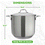 Pyle - NCSP16 , Kitchen & Cooking , Cookware & Bakeware , Stainless Steel Cookware Stockpot - 15 Quart, Heavy Duty Induction Pot, Soup Pot With Lid