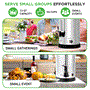 Pyle - NCSTKTL13L.5 , Kitchen & Cooking , Water & Tea Kettles , 13 Liter Water Boiler and Hot Water Dispenser  - Double Layer Beverage with Safety Lock Lid  (Black & Silver)