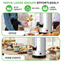 Pyle - NCSTKTL19L.5 , Kitchen & Cooking , Water & Tea Kettles , 19 Liter Water Boiler and Hot Water Dispenser - Double Layer Beverage with Safety Lock Lid  (Black & Silver)