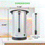 Pyle - NCSTKTL19L.5 , Kitchen & Cooking , Water & Tea Kettles , 19 Liter Water Boiler and Hot Water Dispenser - Double Layer Beverage with Safety Lock Lid  (Black & Silver)