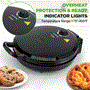 Pyle - NCSW837BLACK , Kitchen & Cooking , Ovens & Cookers , Countertop Pizza Maker - Non-Stick Electric Pizza Oven with Cool Touch Handle and Uplift Function, Includes Spatula (Black)