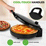 Pyle - NCSW837BLACK , Kitchen & Cooking , Ovens & Cookers , Countertop Pizza Maker - Non-Stick Electric Pizza Oven with Cool Touch Handle and Uplift Function, Includes Spatula (Black)