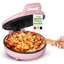 Pyle - NCSW837PINK , Kitchen & Cooking , Ovens & Cookers , Countertop Pizza Maker - Non-Stick Electric Pizza Oven with Cool Touch Handle and Uplift Function, Includes Spatula (Pink)