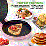 Pyle - NCSW837PINK , Kitchen & Cooking , Ovens & Cookers , Countertop Pizza Maker - Non-Stick Electric Pizza Oven with Cool Touch Handle and Uplift Function, Includes Spatula (Pink)
