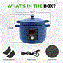 Pyle - NCZTS60DBL , Kitchen & Cooking , Air Fryers , 6 Quart Electric Dutch Oven - 1500W Enamel Coated Cast Iron Pot with Lid, Stovetop Casserole Pot Style (Blue)