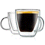 Pyle - NGCOF702 , Kitchen & Cooking , Kitchen Tools & Utensils , 2 Pcs. of Clear Glass Coffee Mug - Elegant Clear Glasses with Convenient Handles, For Hot and Cold Drinks