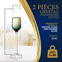 Pyle - NGLCHAB2.5 , Kitchen & Cooking , Kitchen Tools & Utensils , 2 Pcs. of Crystal Champagne Flutes - Ultra Clear, Elegant Champagne Glasses, Hand Blown