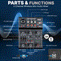 Pyle - PAD33MXUBT.5 , Sound and Recording , Mixers - DJ Controllers , 3-Channel Wireless BT Streaming Mini Audio Mixer - 1 Mono + 2 Stereo (Line In & 2-TK) Inputs, Compact DJ Mixer with USB Audio Interface (+48V DC Phantom Power)