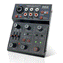 Pyle - PAD33MXUBT , Sound and Recording , Mixers - DJ Controllers , 3-Channel Wireless BT Streaming Mini Audio Mixer - 1 Mono + 2 Stereo (Line In & 2-TK) Inputs, Compact DJ Mixer with USB Audio Interface (+48V DC Phantom Power)