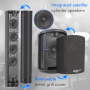 Pyle - PADHUSB8 , Sound and Recording , PA Loudspeakers - Cabinet Speakers , Pro Audio Digital Speaker Tower Amplifier - Surround Sound Bluetooth Speaker, Full Range Stereo (400 Watt)