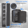 Pyle - padhusb8 , Sound and Recording , PA Loudspeakers - Cabinet Speakers , Pro Audio Digital Speaker Tower Amplifier - Surround Sound Bluetooth Speaker, Full Range Stereo (400 Watt)