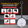 Pyle - PBJ140.5 , Musical Instruments , Banjo - Ukulele , 5-String Banjo with White Pearl Color Plastic Tune Pegs & High-Density Man-made Wood Fretboard and Accessory Kit (Redburst)