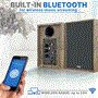 Pyle - PBKSRB40 , Sound and Recording , SoundBars - Home Theater , Desktop Bluetooth Bookshelf Speakers - HiFi Studio Monitor Computer Desk Stereo Speaker System, Connections and Studio Quality Sound, Modern Stylish Quality Wood (60Watt MAX)