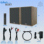 Pyle - PBKSRB40 , Sound and Recording , SoundBars - Home Theater , Desktop Bluetooth Bookshelf Speakers - HiFi Studio Monitor Computer Desk Stereo Speaker System, Connections and Studio Quality Sound, Modern Stylish Quality Wood (60Watt MAX)