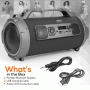 Pyle - CA-PBMKRG155 , Sports and Outdoors , Portable Speakers - Boom Boxes , Gadgets and Handheld , Portable Speakers - Boom Boxes , Bluetooth BoomBox Speaker System - Wireless & Portable Stereo Radio Speaker with Flashing DJ Party Lights, FM Radio