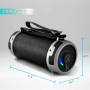 Pyle - PBMSPG16 , Sports and Outdoors , Portable Speakers - Boom Boxes , Gadgets and Handheld , Portable Speakers - Boom Boxes , Portable Bluetooth Wireless BoomBox Tube FX Stereo System, Built-in Flashing LED Party Lights, Rechargeable Battery, MP3/Micro SD Reader, FM Radio