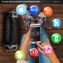 Pyle - PBMSPG16 , Sports and Outdoors , Portable Speakers - Boom Boxes , Gadgets and Handheld , Portable Speakers - Boom Boxes , Portable Bluetooth Wireless BoomBox Tube FX Stereo System, Built-in Flashing LED Party Lights, Rechargeable Battery, MP3/Micro SD Reader, FM Radio
