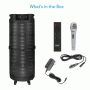 Pyle - PBMSPG298 , Sports and Outdoors , Portable Speakers - Boom Boxes , Gadgets and Handheld , Portable Speakers - Boom Boxes , Portable Bluetooth Speaker & Microphone Karaoke System - Indoor / Outdoor Wireless PA Stereo with LED Party Lights, MP3/USB Reader, FM Radio, Includes Wired Mic (800 Watt)