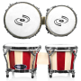 Pyle - PBND10 , Musical Instruments , Drums , Hand-Crafted Wooden Bongos - Bongo Drums