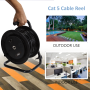 Pyle - pcatcbl150 , Home and Office , Cables - Wires - Adapters , Sound and Recording , Cables - Wires - Adapters , Cat5 Ethernet Cable Cord Reel - Cat5 / RJ-45 Ethernet Wire Extension (166’ ft.)