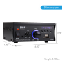 Pyle - PCAU25A , Sound and Recording , Amplifiers - Receivers , Stereo Power Amplifier System - Digital Audio Speaker Amp with MP3/AUX/USB/SD/FM/Bluetooth, LED Display, 2 x 40 Watt