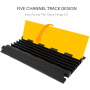 Pyle - UPCBLCO28 , Home and Office , Cable Ramps - Cord/Wire Protectors , Multi-Channel Cable Protective Cover Ramp, Cord/Wire Concealment Protection Track