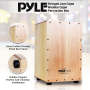 Pyle - PCJD18 , Musical Instruments , Drums , Stringed Jam Cajon - Wooden Cajon Percussion Box