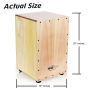 Pyle - PCJD18 , Musical Instruments , Drums , Stringed Jam Cajon - Wooden Cajon Percussion Box