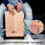 Pyle - PCJD18 , Musical Instruments , Drums , Stringed Jam Cajon - Wooden Cajon Percussion Box