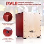 Pyle - PCJD25 , Musical Instruments , Drums , Snare-Style Cajon Wooden Percussion Box