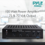 Pyle - PCM60A , Sound and Recording , Amplifiers - Receivers , Wireless BT 100 Watt Power Amplifier - Power On/Off Switch & LED Indicator w/ 25 & 70 Volt Output