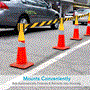 Pyle - PCNTP16X2 , Misc , Traffic Cone Emergency Belt - Retractable Traffic Cone Hazard Warning Tape Barrier Belt (Pair)