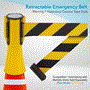 Pyle - PCNTP16X4 , Misc , 4 Pcs. Traffic Cone Emergency Belt - Retractable Traffic Cone Hazard Warning Tape Barrier Belt