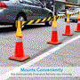 Pyle - PCNTP16X4 , Misc , 4 Pcs. Traffic Cone Emergency Belt - Retractable Traffic Cone Hazard Warning Tape Barrier Belt