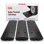Pyle - pcrbdr23 , On the Road , Protective Storage Covers , Car/Truck Curb Ramps - Driveway Rubber Threshold Car Curb-Side Bridges (3-Pcs.)