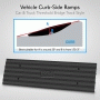 Pyle - pcrbdr24 , On the Road , Protective Storage Covers , Car/Truck Curb Ramp - Driveway Rubber Threshold Car Curb-Side Bridge