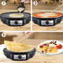 Pyle - UPCRM12 , Kitchen & Cooking , Cooktops & Griddles , Electric Crepe Maker / Griddle, Hot Plate Cooktop