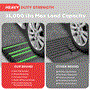 Pyle - PCRMP4SG , On the Road , Protective Storage Covers , 4 ft. Single Pack Rubber Threshold Curved Curb-Side Ramp with Green Reflective Lighting Strip and  Expansion Screws (Green)