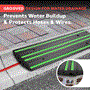 Pyle - PCRMP4SG , On the Road , Protective Storage Covers , 4 ft. Single Pack Rubber Threshold Curved Curb-Side Ramp with Green Reflective Lighting Strip and  Expansion Screws (Green)
