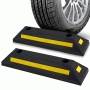 Pyle - PCRSTP11X2 , Misc , Vehicle Wheel Stop - Car & Truck Parking Curb Tire Stop, Heavy Duty Rubber Parking Tire Block (Set of 2)