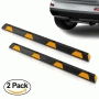 Pyle - PCRSTP14X2 , Home and Office , Cable Ramps - Cord/Wire Protectors , Car Wheel Stops - Vehicle & Truck Parking Curb Tire Stops, Heavy-Duty Rubber Tire Blocks (Extra Wide Style)