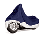 Pyle - PCVMC12 , Marine and Waterproof , Protective Storage Covers , On the Road , Protective Storage Covers , Armor Shield Motorcycle Cover, Fits Motorcycles up to 1500cc Full Dress, Dark Blue/Silver