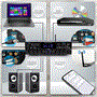 Pyle - PDA4BU , Sound and Recording , Amplifiers - Receivers , Bluetooth Stereo Amplifier Receiver - Optical, Phono, Coaxial, FM Radio, USB & SD Memory Card Readers, Line (3.5 mm) Input, Digital LED Display, Microphone Inputs (200 Watt)
