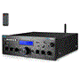 Pyle - PDA612BU , Sound and Recording , Amplifiers - Receivers , Compact Bluetooth Stereo Amplifier - Desktop Audio Power Amp Receiver with FM Radio, MP3/USB/SD Readers, Digital LCD Display, Microphone Input (200 Watt).