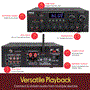 Pyle - PDA69BU , Sound and Recording , Amplifiers - Receivers , Stereo Amplifier Audio Receiver Sound System with Bluetooth Wireless Streaming, MP3/USB/SD/AUX/FM Radio