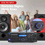Pyle - PDA6BU.6 , Sound and Recording , Amplifiers - Receivers , Compact Bluetooth Stereo Amplifier - Desktop Audio Power Amp Receiver with FM Radio, MP3/USB/SD Readers, Digital LCD Display, Microphone Input (200 Watt).